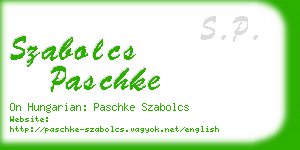 szabolcs paschke business card